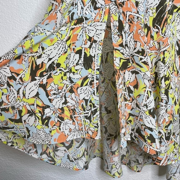 Equipment Femme dress silk midi floral sz 8 assymetric hem sleeveless - Picture 9 of 9